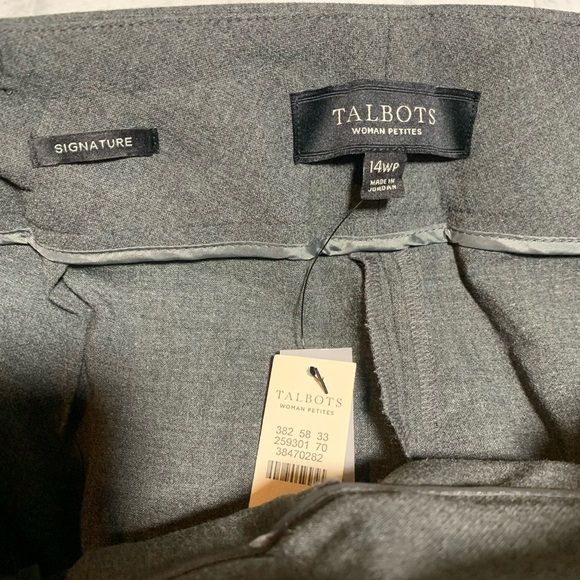NWT Talbots Signature ankle Gray Dress Pants. Petites. Size 14WP. - Picture 3 of 11